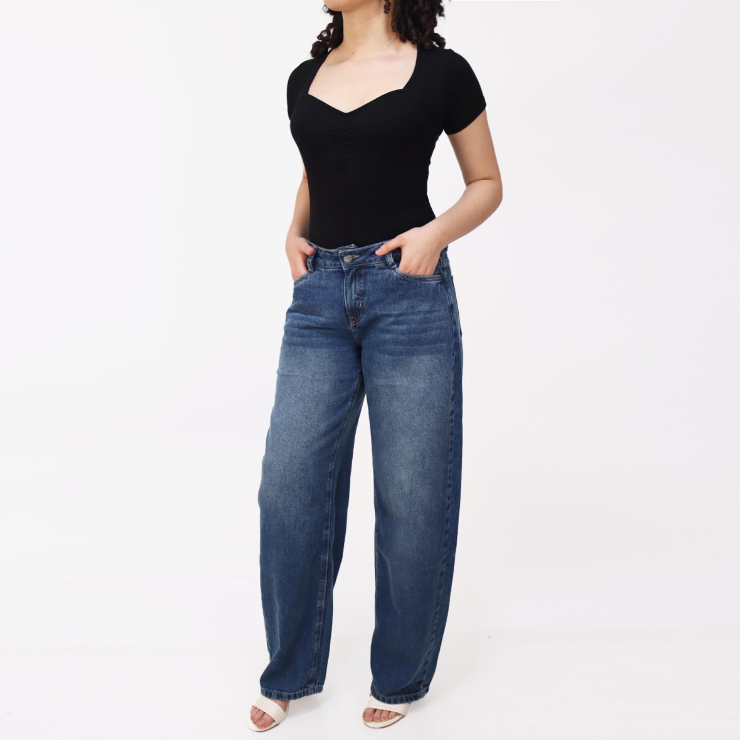 Jean Mujer Barrel A Kayra Poblet Baggy Azul 28