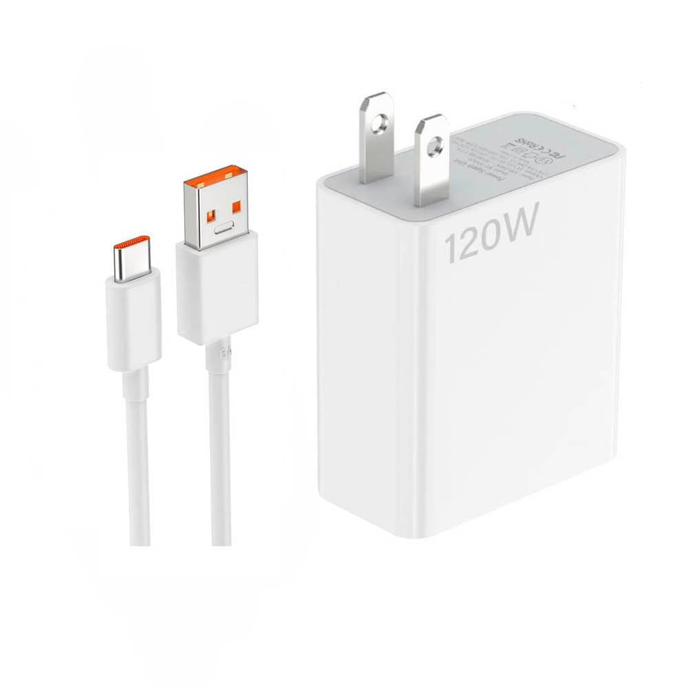 Cargador 120W Carga Rápida compatible Xiaomi Cable tipo C