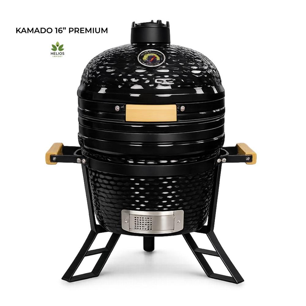 Kamado Pro 16? Parrilla color Negro con Soporte & Funda