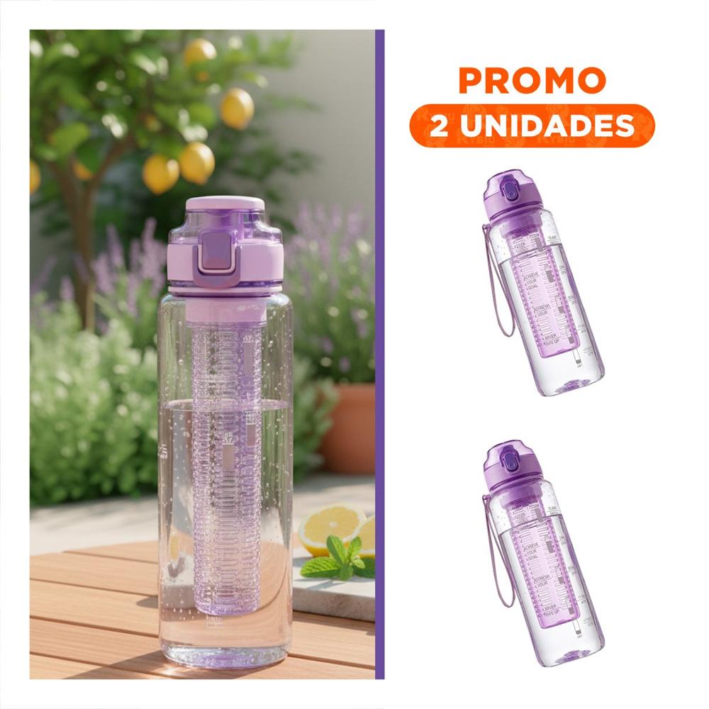 Pack2 Dispensador Reutilizable con Filtro Lila Transparente para Mantener YRegalo Sticker
