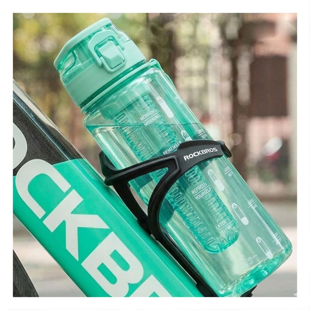 Frasco Portatil con Filtro 1000ml Verde Transparente para Beber Agua en Movimiento Y notas