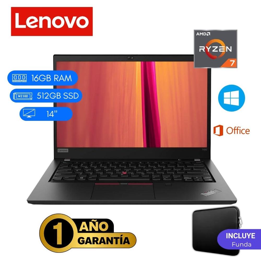 Reacondicionado Laptop  Lenovo ThinkPad T495 Ryzen 7 Pro  16GB RAM 512GB SSD