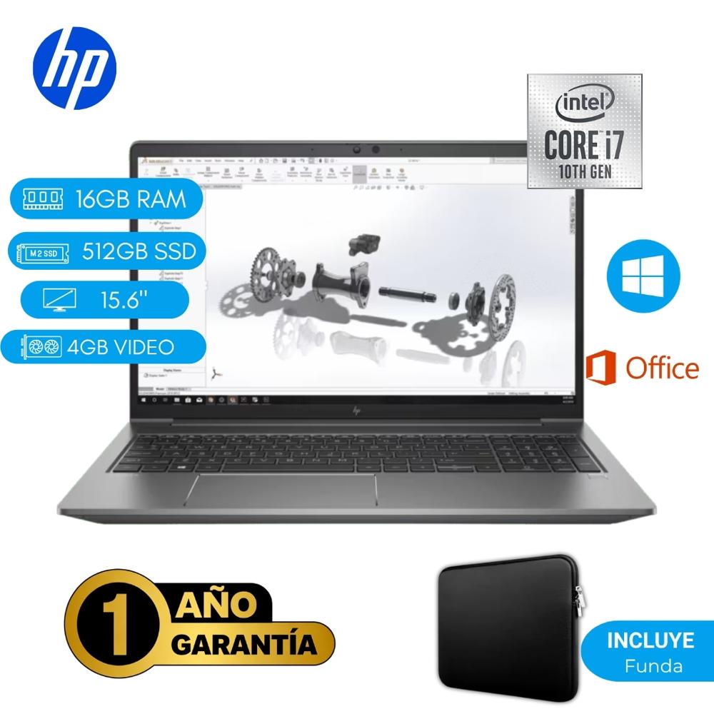Reacondicionado Laptop  HP ZBook Power G7 Core i7 10ma 16GB RAM 512GB SSD 4GB Video