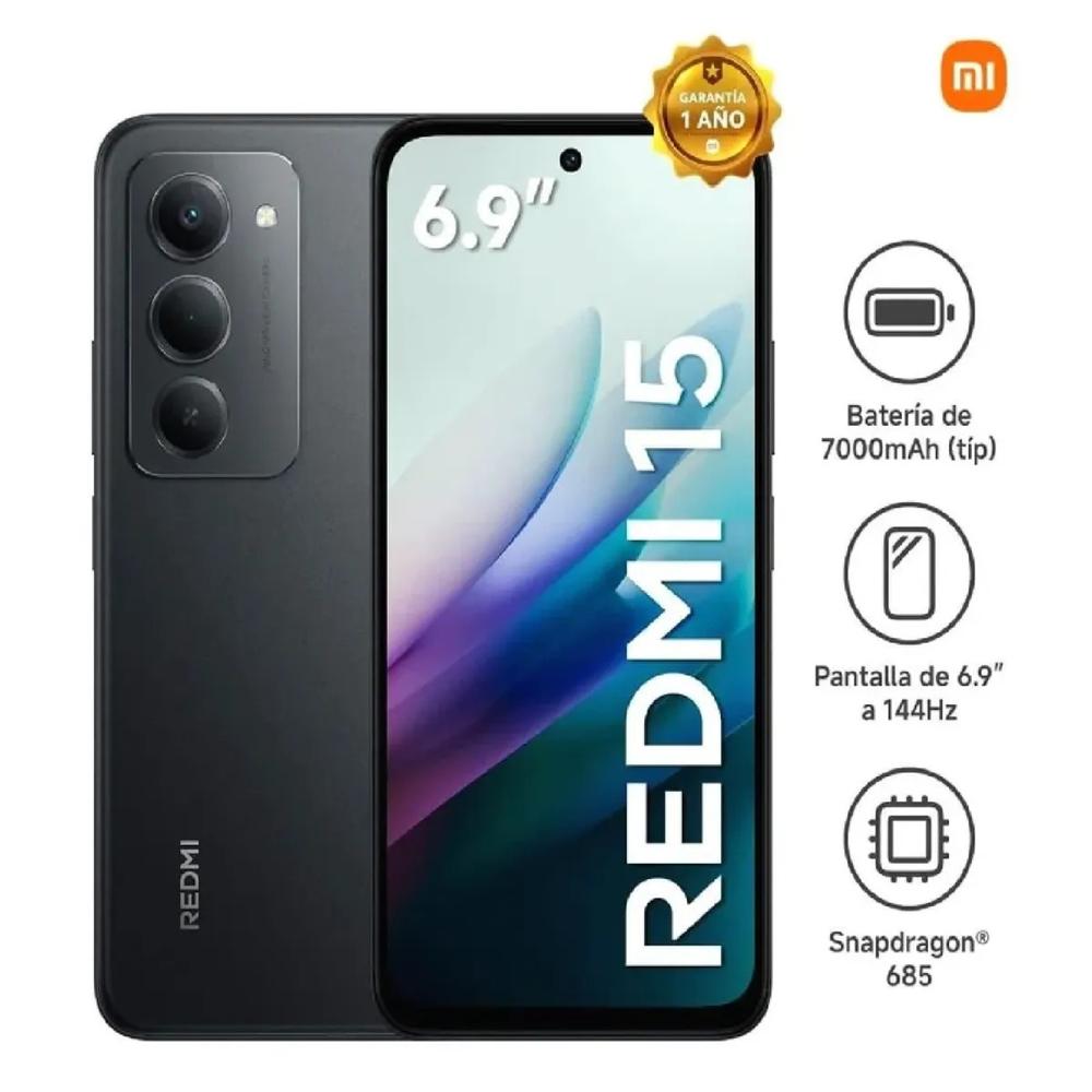 Smartphone Xiaomi Redmi 15 8GB RAM 256GB - Black