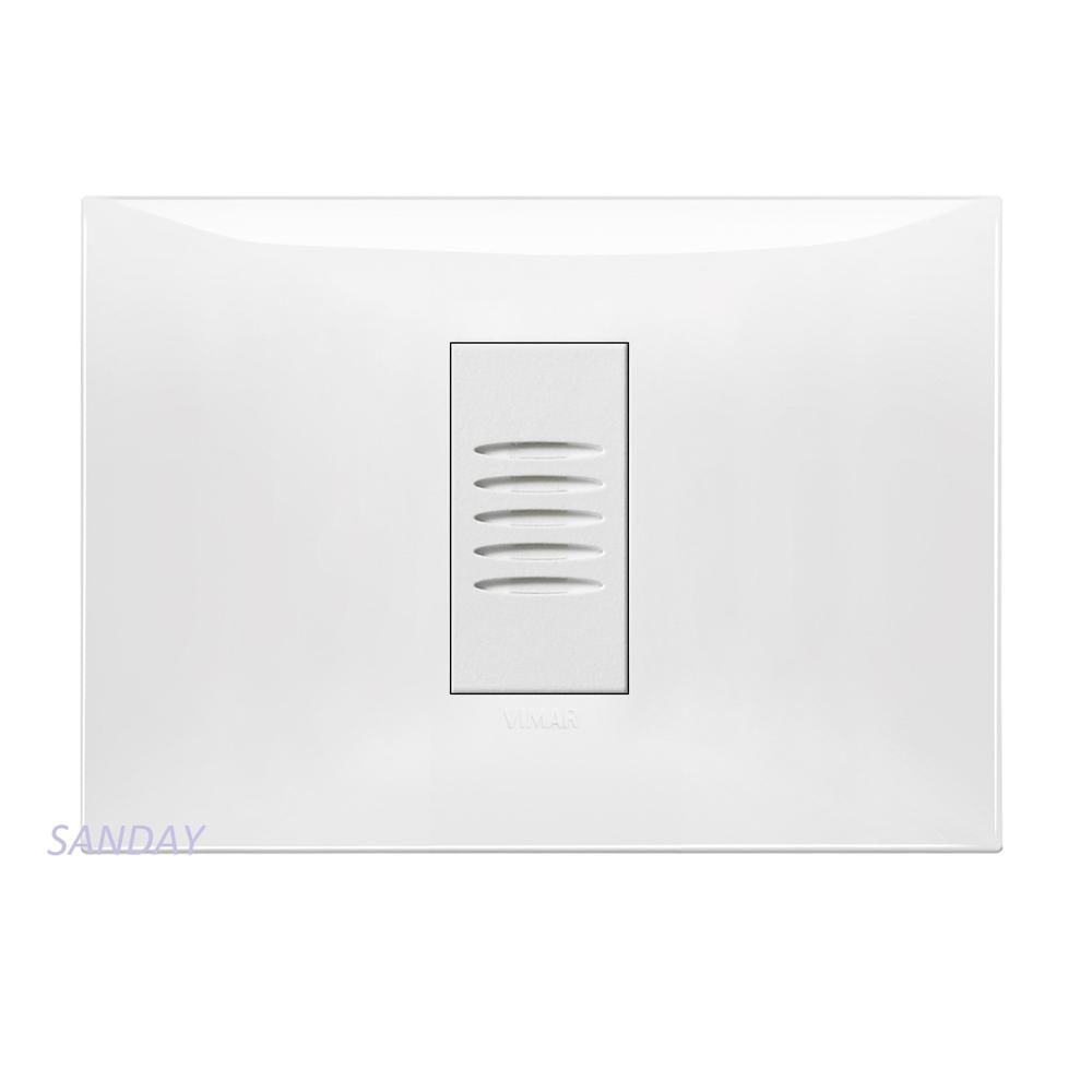 CHICHARRA O ZUMBADOR DE TIMBRE SIMPLE NEVE UP PLACA BLANCA Y DADO BLANCO VIMAR
