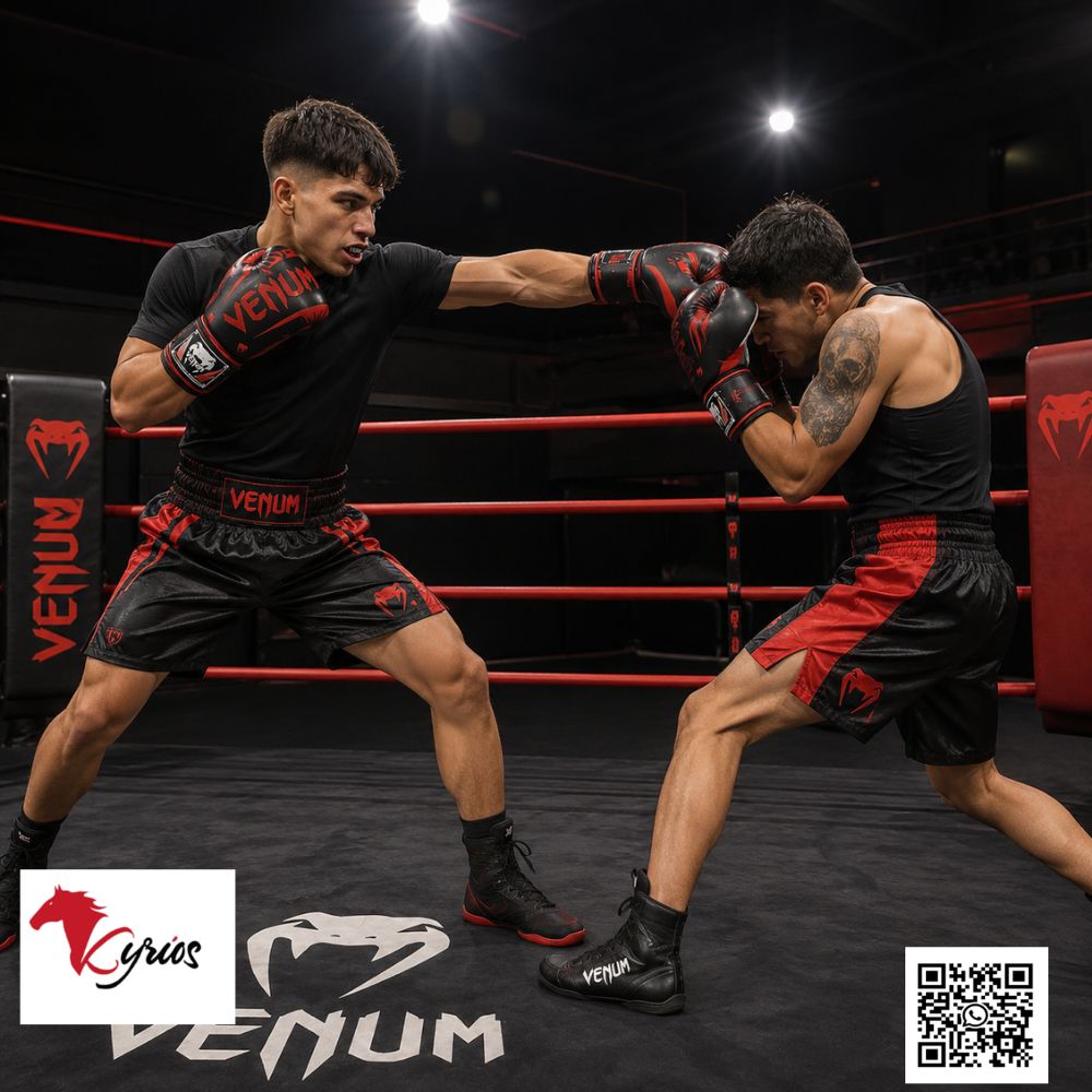 GUANTES DE BOX VENUM ROJO CON NEGRO 14 OZ MAS BUCAL VENUM
