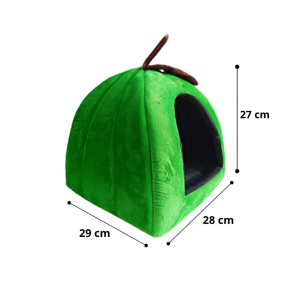 Cama Iglú Pera Para Perros y Gatos Talla S - VERDE