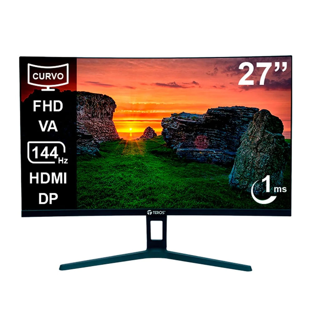 Monitor Teros Curvo TE-2734S 27"" Full HD 144Hz Negro