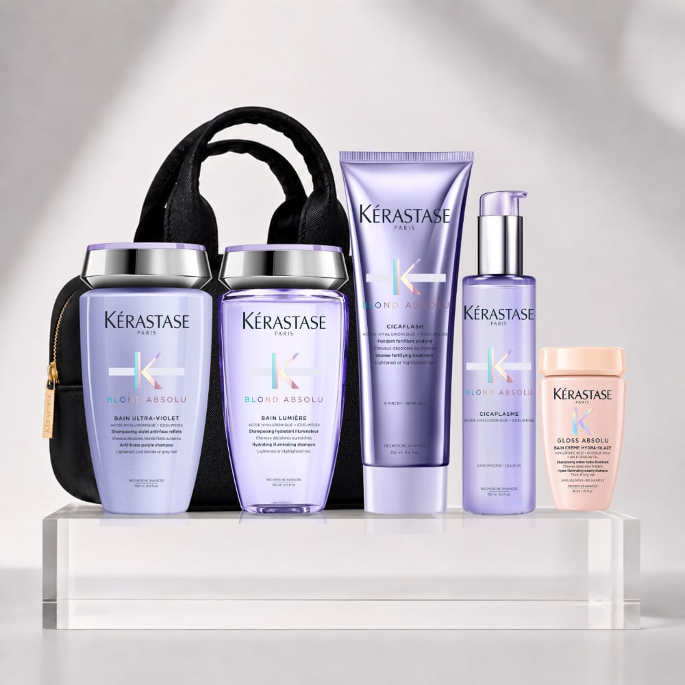 Kerastase blond absolu pack 2 shampoos 250ml cicaflash 250ml cicaplasme 150ml travel size bolso