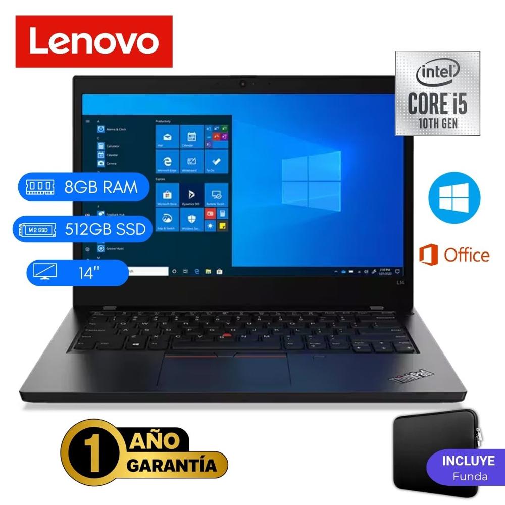 Reacondicionado Laptop  Lenovo ThinkPad L14 Core i5 10ma 8GB RAM 512GB SSD