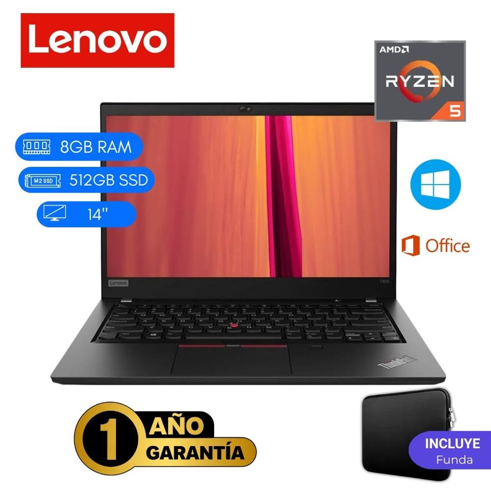 Reacondicionado Laptop Lenovo ThinkPad T495 Ryzen 5 Pro 8GB RAM 512GB SSD