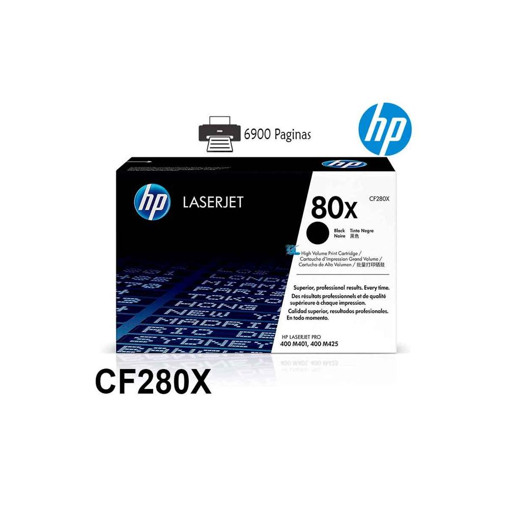 Toner HP 80X Negro (CF280X) LaserJet M401/M425 6900 Pag.