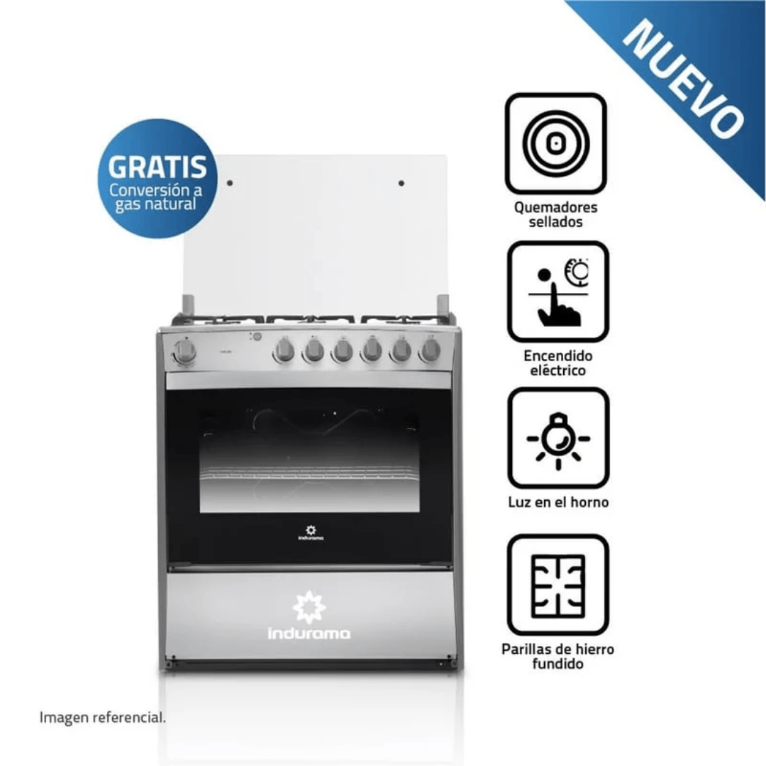 COCINA INDURAMA 6 HORNILLAS  CROMA  CATALUÑA