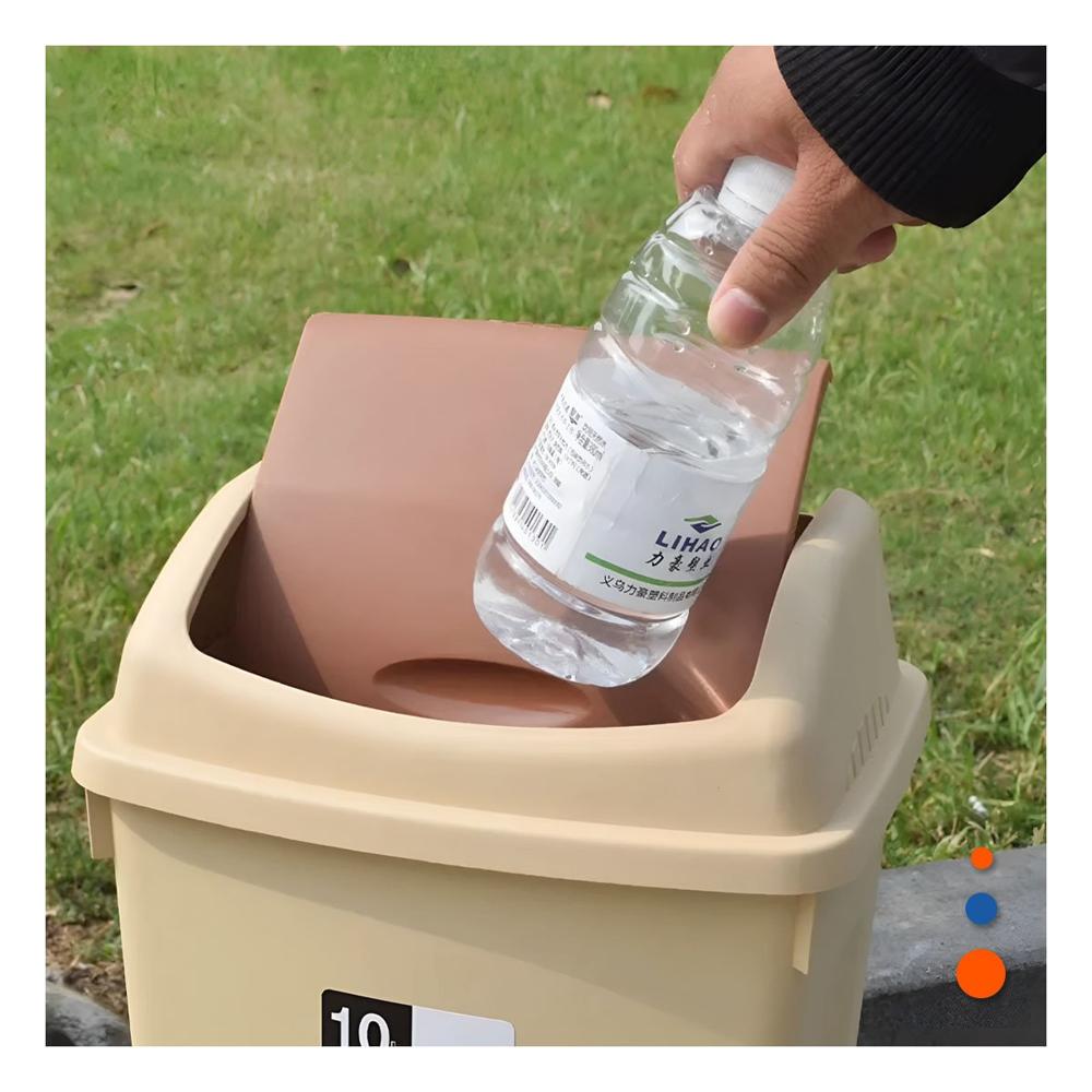 Recipiente Marron para Basura con Sistema Vaiven y Volumen 15L Y Papel Regalo