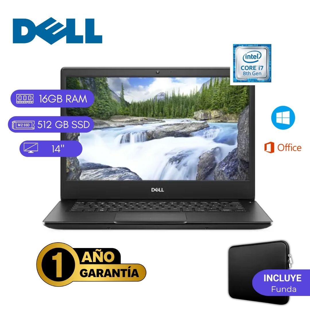 Laptop semi nueva Dell Latitude 3400 Core i7 8va 16GB RAM 512GB SSD