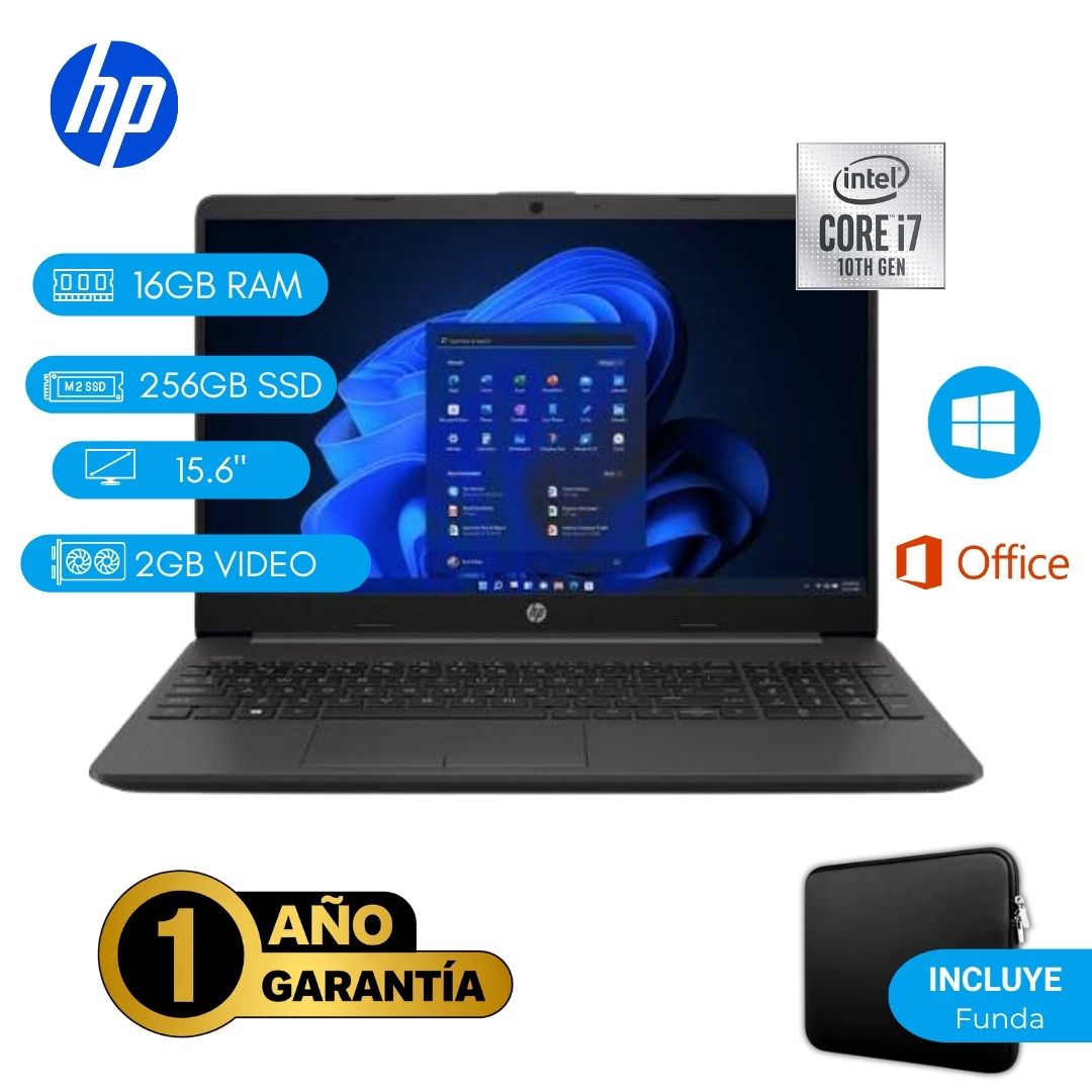Laptop semi nueva HP 250 G8 Core i7 10ma 16GB RAM 256GB SSD 2GB Video