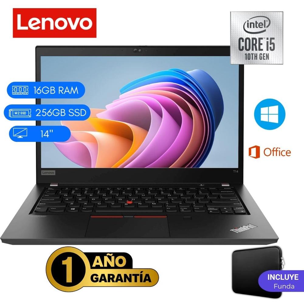 Reacondicionado Laptop  Lenovo ThinkPad T14 Core i5 10ma 16GB RAM 256GB SSD