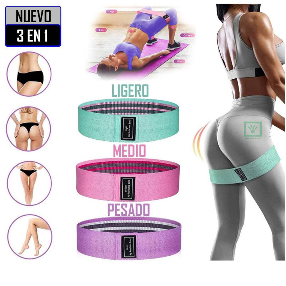 Bandas Elásticas de Tela 3 Niveles Resistencia