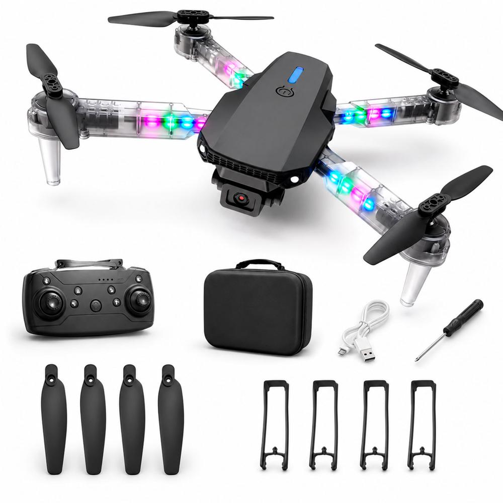 Drone E88 RGB Wifi Doble Camara 4k más Estuche