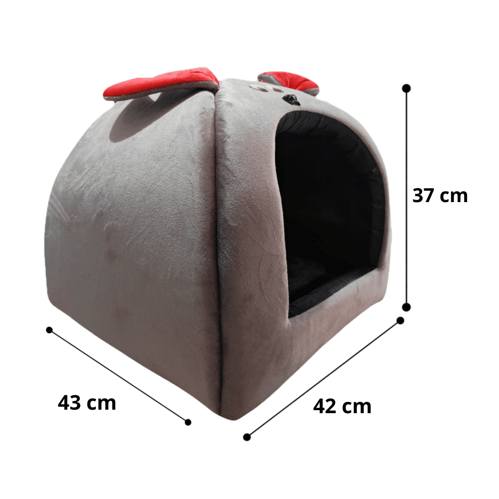 Cama Iglú Para Perros y Gatos Talla L - Gris
