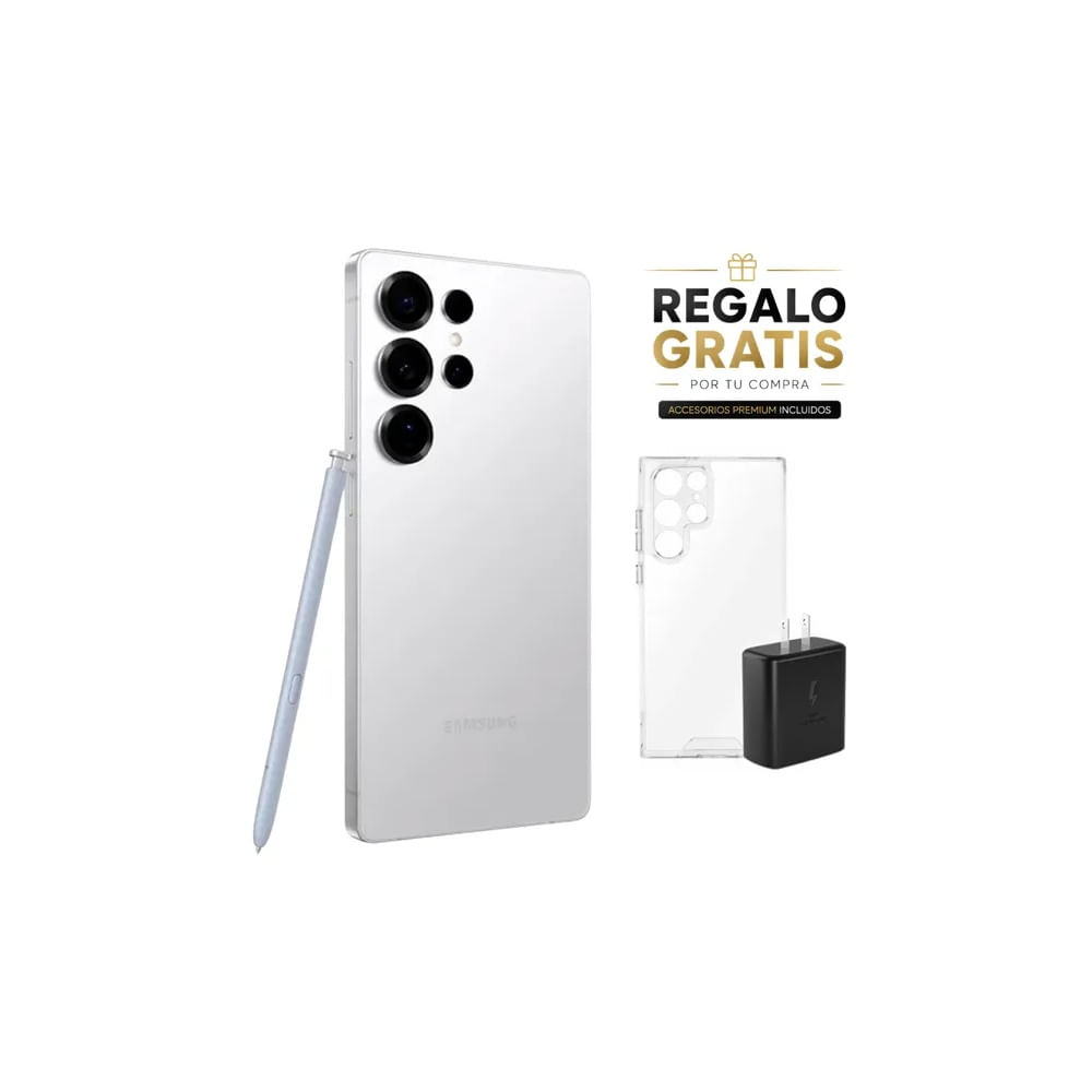 SAMSUNG S25 ULTRA 256GB - WHITE- CASE + CARGADOR