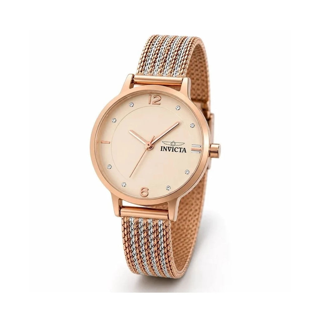 Reloj para mujer Invicta Angel - 31 mm - oro rosa - 70289