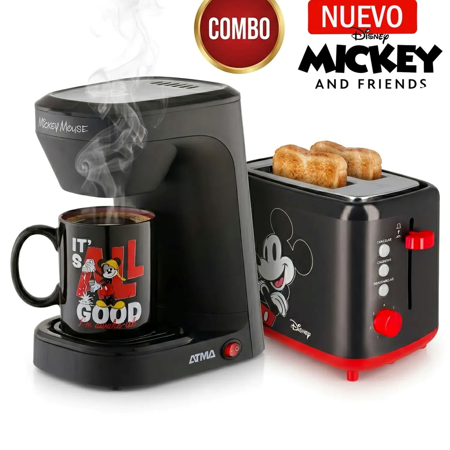 COMBO Tostadora Eléctrica Atma Mickey - Cafetera E