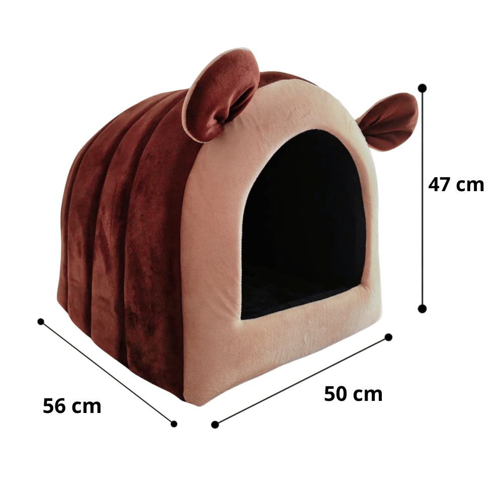 Cama Oruga Para Perros y Gatos Talla XL - Marrón