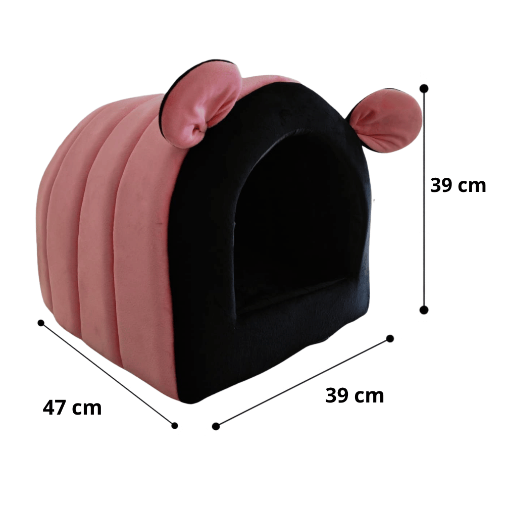 Cama Oruga Para Perros y Gatos Talla L - Rosado