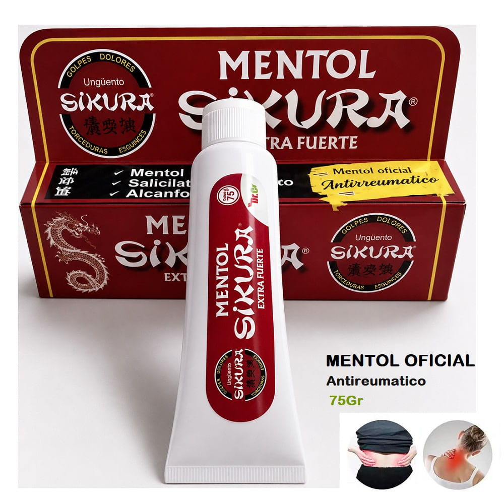 2 Unguentos Sikura Extra Fuerte Mentol Antirreumatico