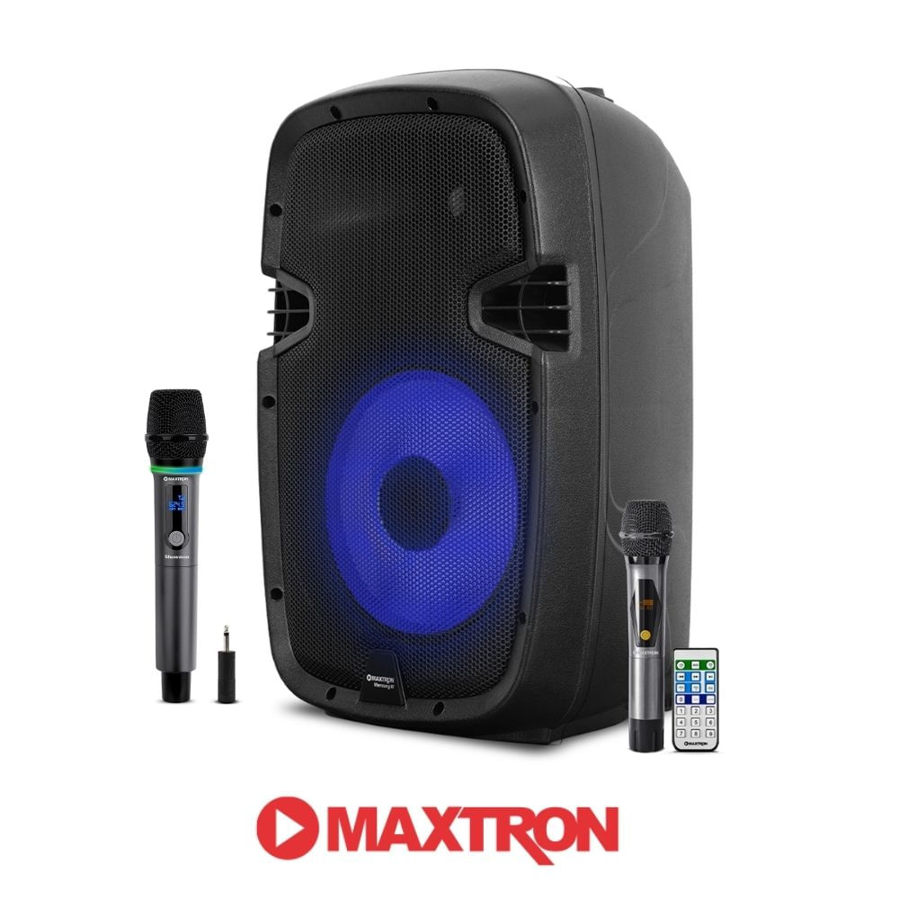 Promo Parlante Portatil Maxtron MX 1510V1 con 02 Microfonos