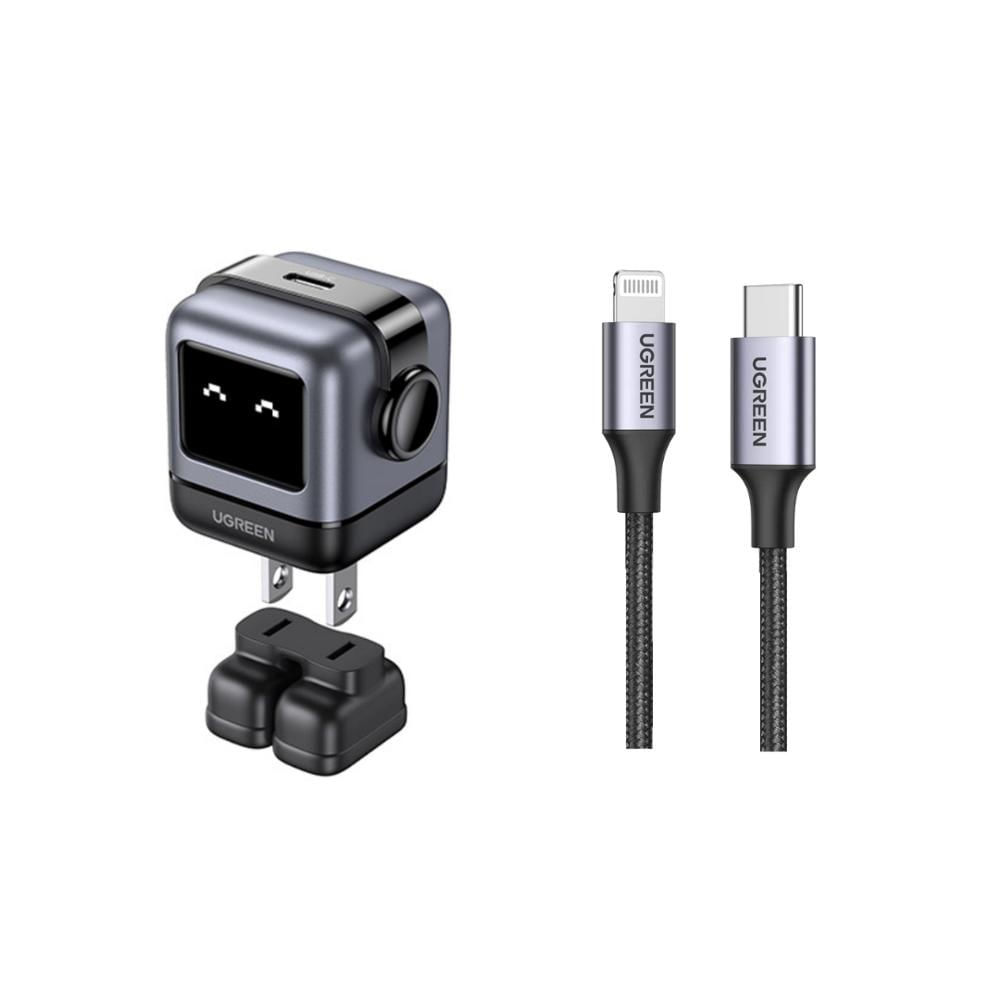 Ugreen Cargador Robot 30w más Cable Lightning Para Iphone Mfi