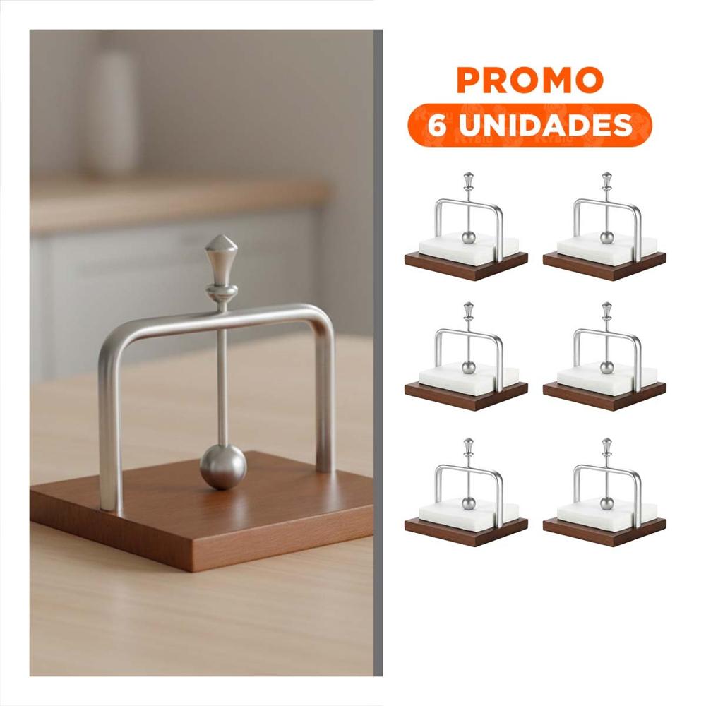 Pack6 Organizador de Color Plateado Vertical con Base Madera Estable Y Regalo Sticker