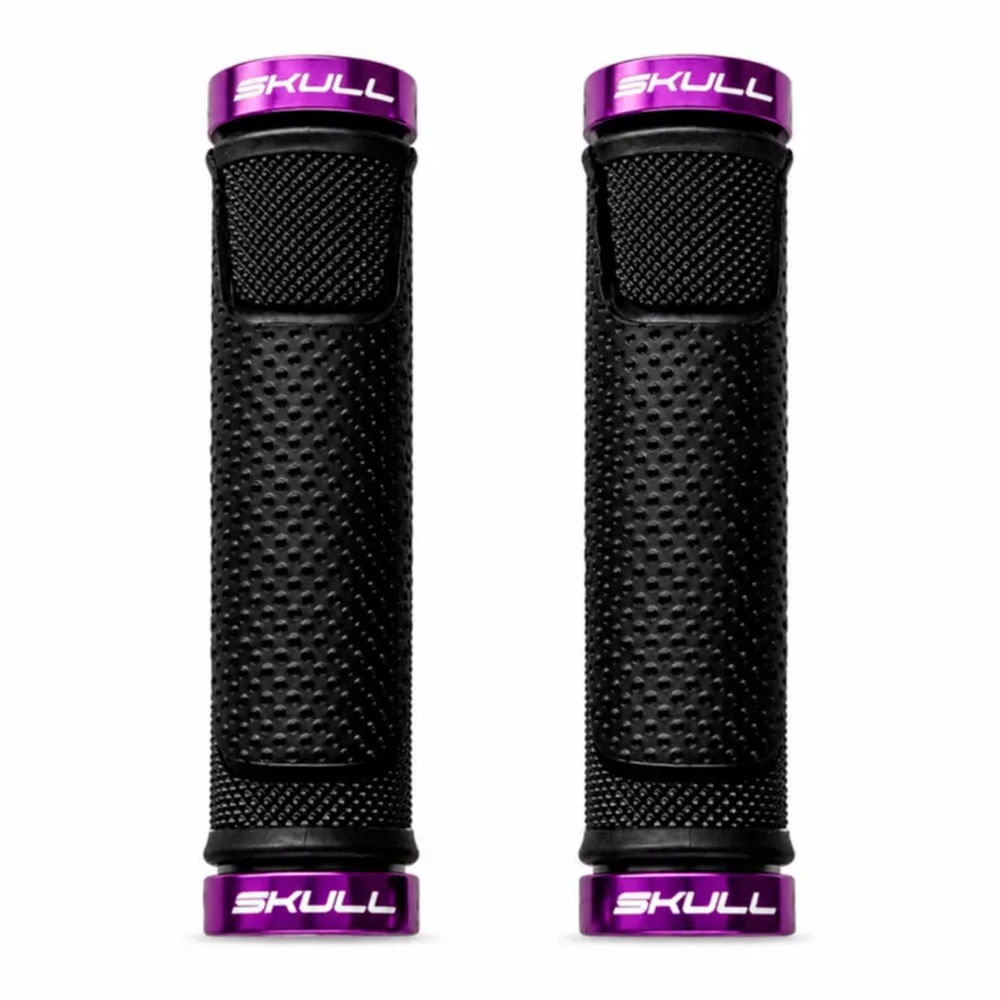 Grips Skull Doble Seguro Morado