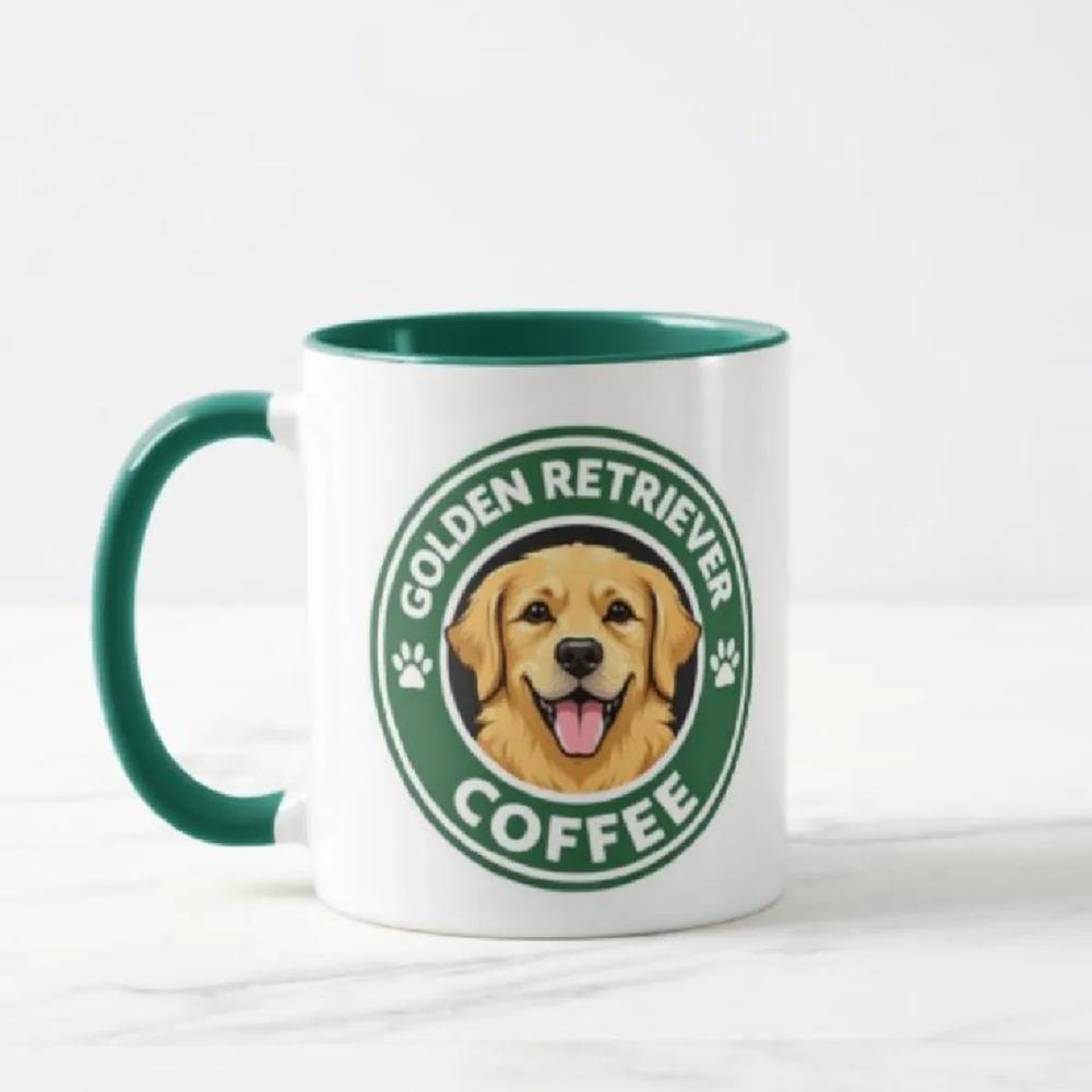 Taza cerámica pet lover diseño Golden Retriever Coffee