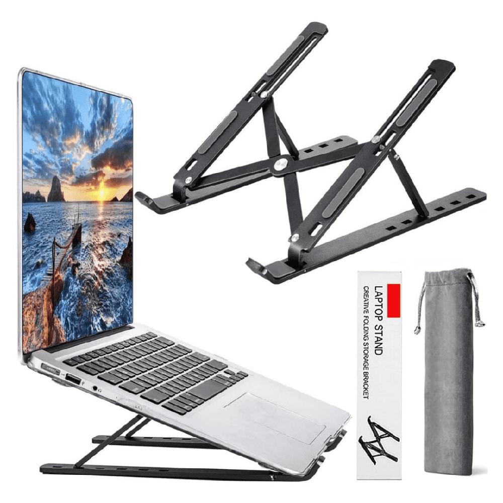 Soporte de Aluminio Plegable para Laptop -Negro