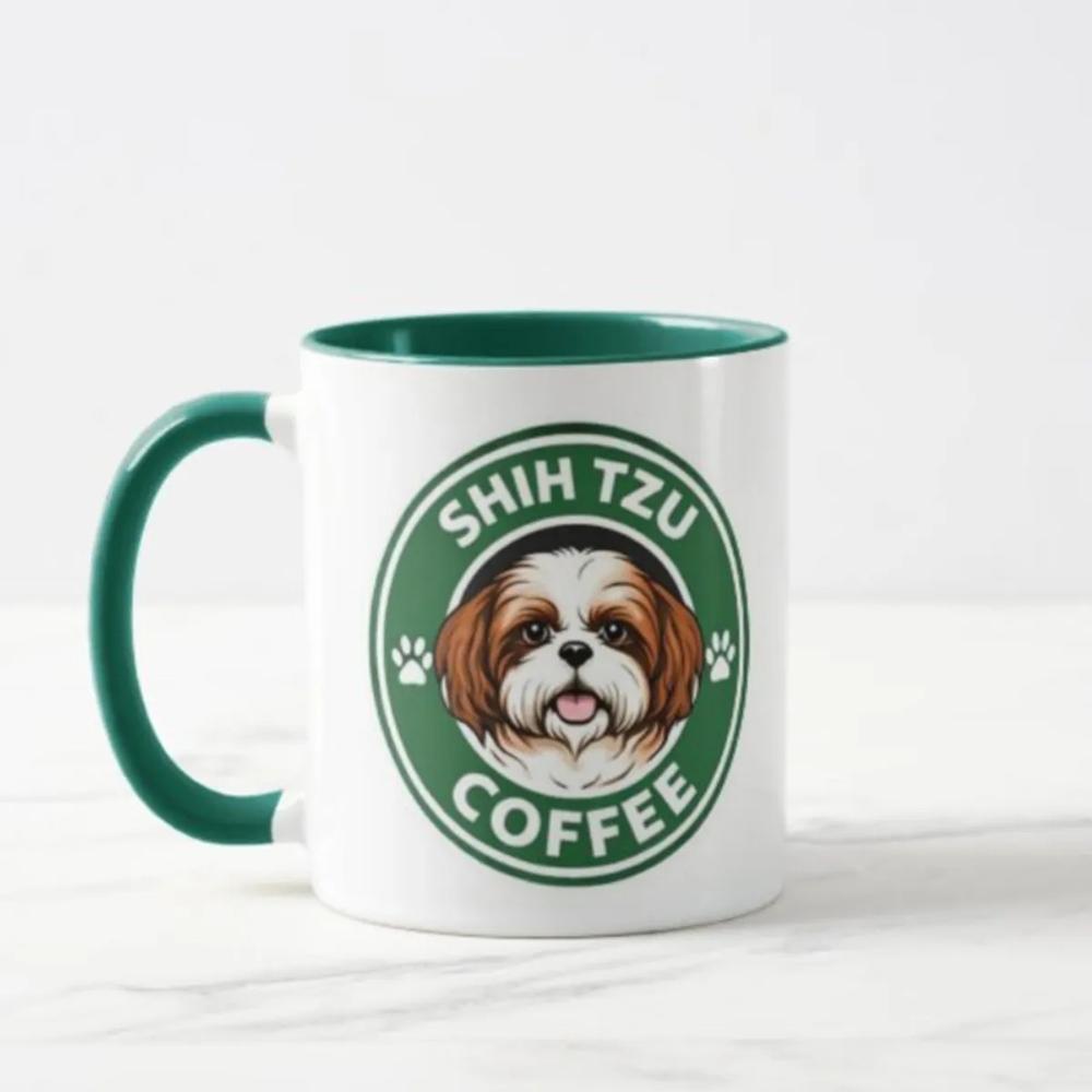 Taza cerámica pet lover diseño Shih Tzu Coffee