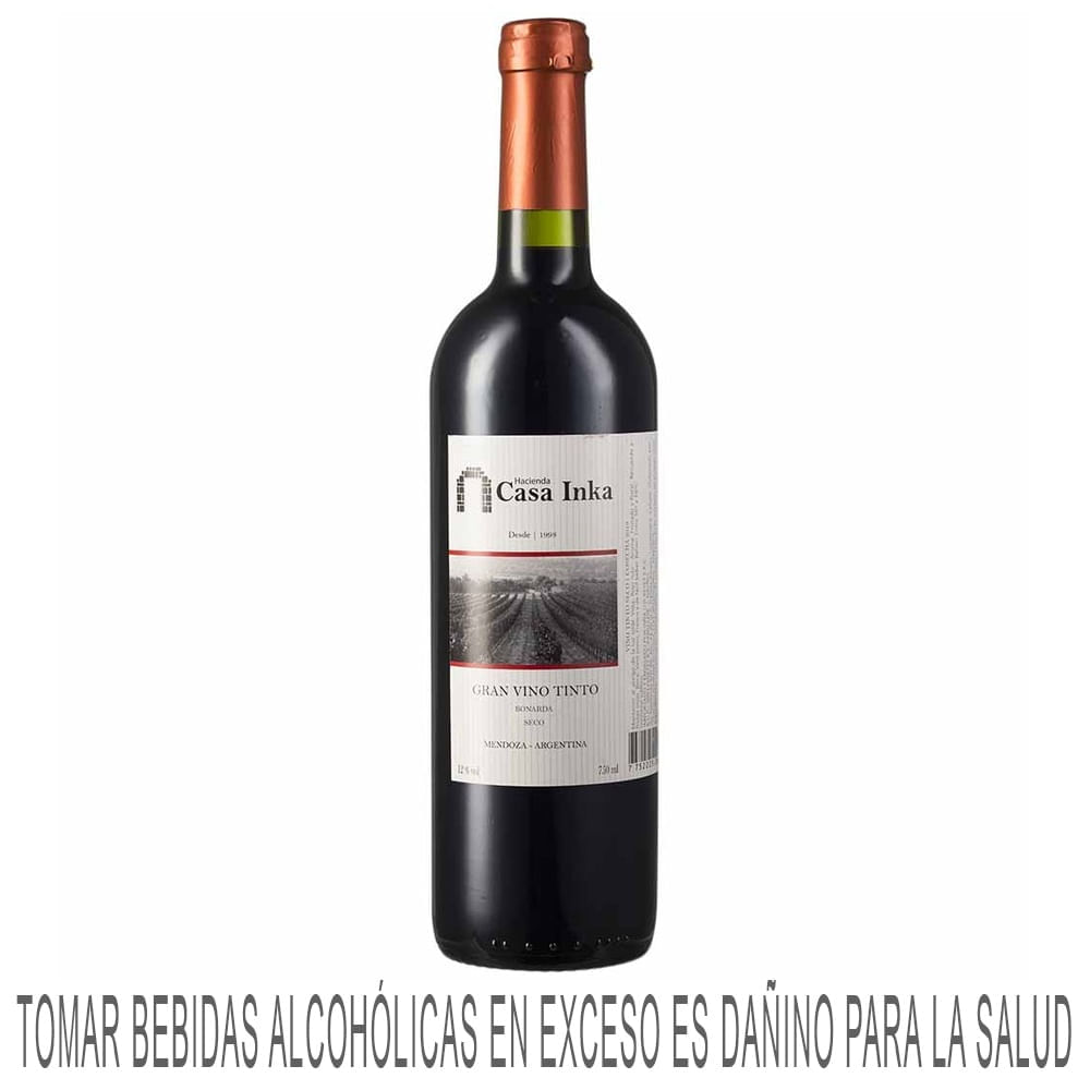 Vino Tinto Gran Tinto HACIENDA CASA INKA Seco Botella 750ml