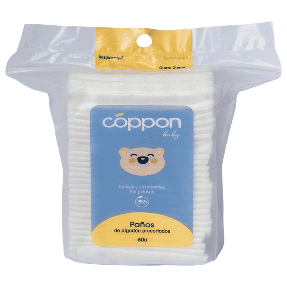 Paños de Algodón COPPON BABY Bolsa 60un