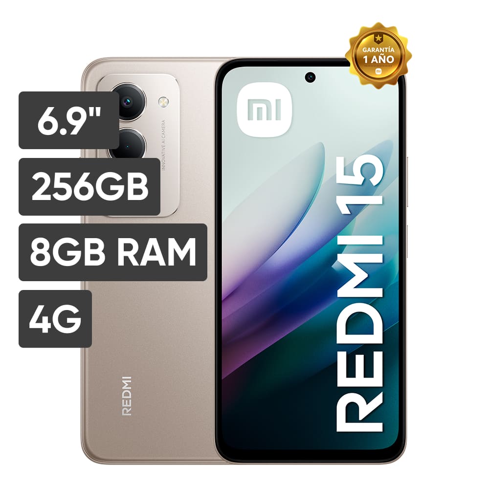 Smartphone XIAOMI Redmi 15 6.9" 8GB 256GB 50MP Gris