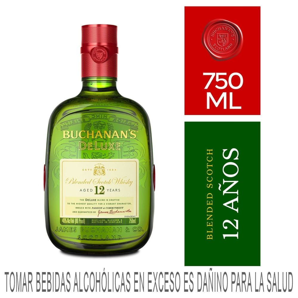 Whisky BUCHANAN'S Deluxe 12 Años Botella 750ml
