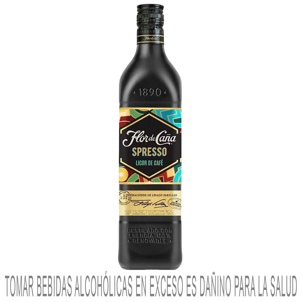 Licor de Café FLOR DE CAÑA spresso Botella 750ml