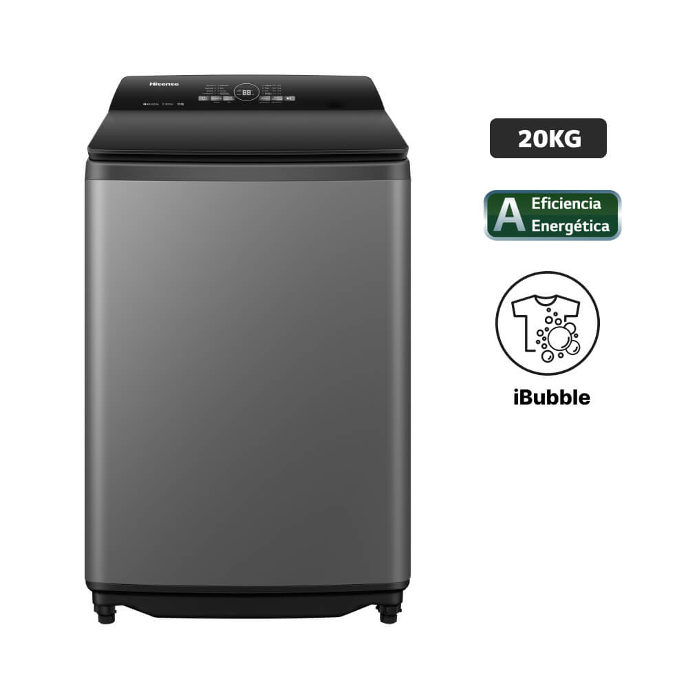 Lavadora HISENSE Carga Superior 20 Kg WT3I2023UT Dark Grey