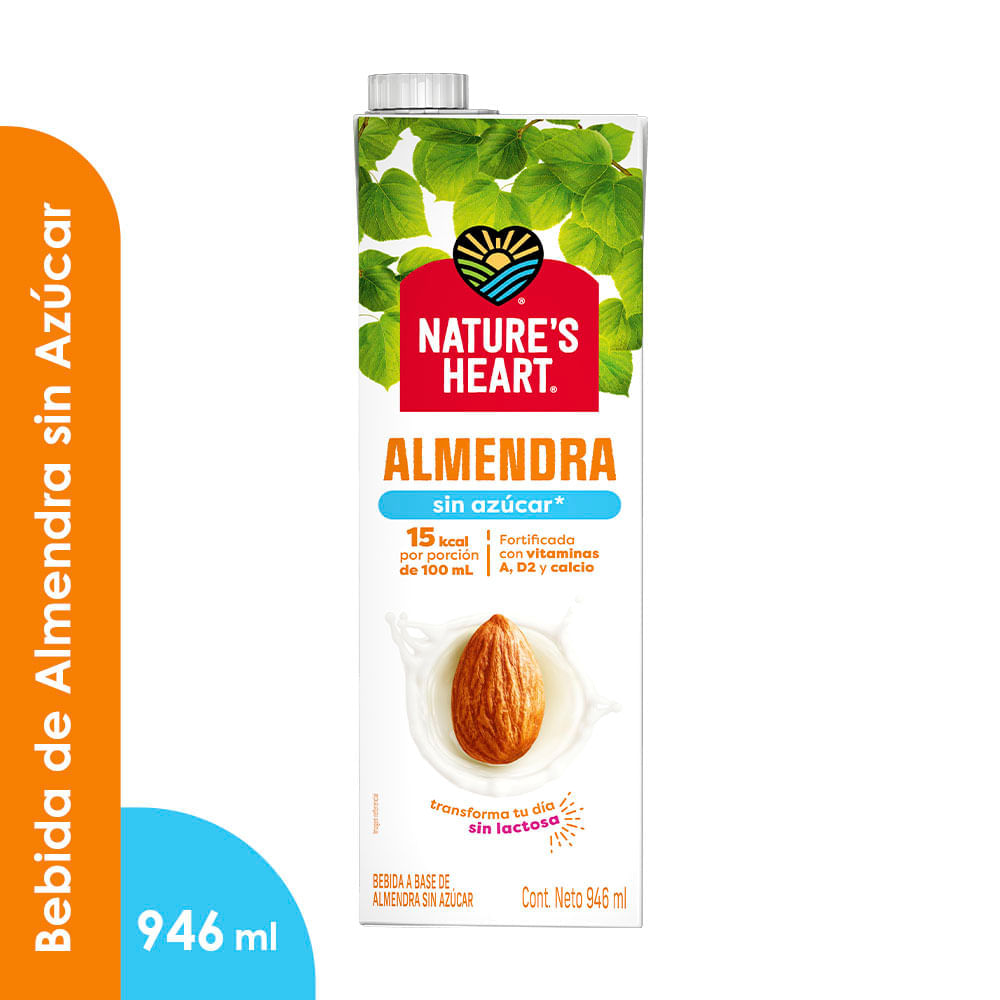 Bebida de Almendras NATURE'S HEART sin Azúcar Caja 946ml