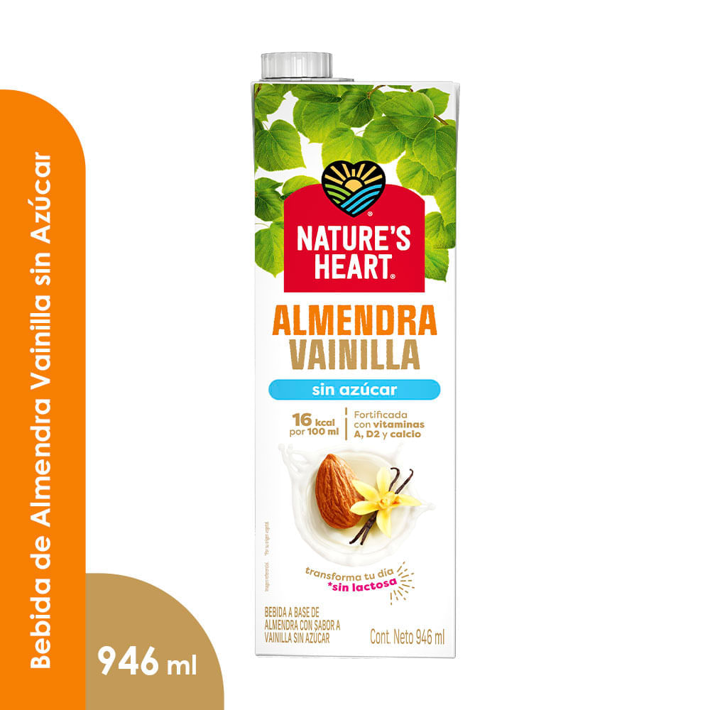 Bebida de Almendras y Vainilla NATURE'S HEART sin Azúcar Caja 946ml