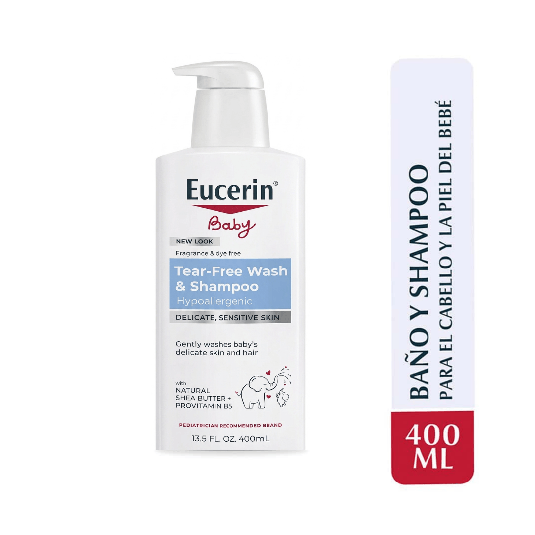 Eucerin Baby Baño y Shampoo 2 en 1 Piel Sensible Frasco 400ml