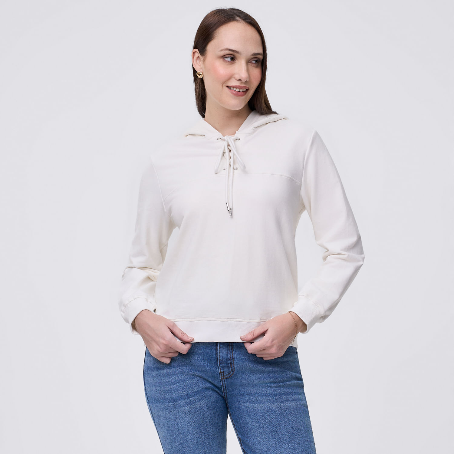 Polera Mujer Cordón Madison Blanco M