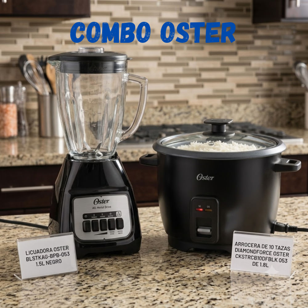 Licuadora Oster BLSTKAG-BPB-053  MAS Arrocera de 10 Tazas DiamondForce Oster CKSTRCB10DFBLK 053