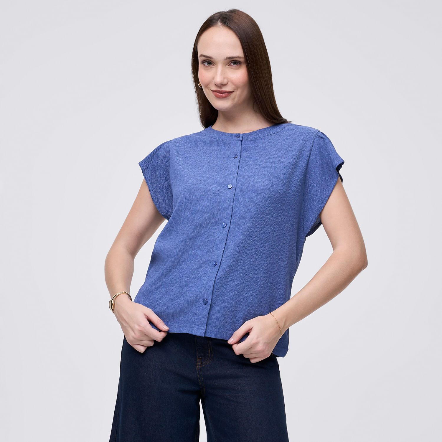 Polo Mujer Alita Madison Manga Corta Azulino Xl