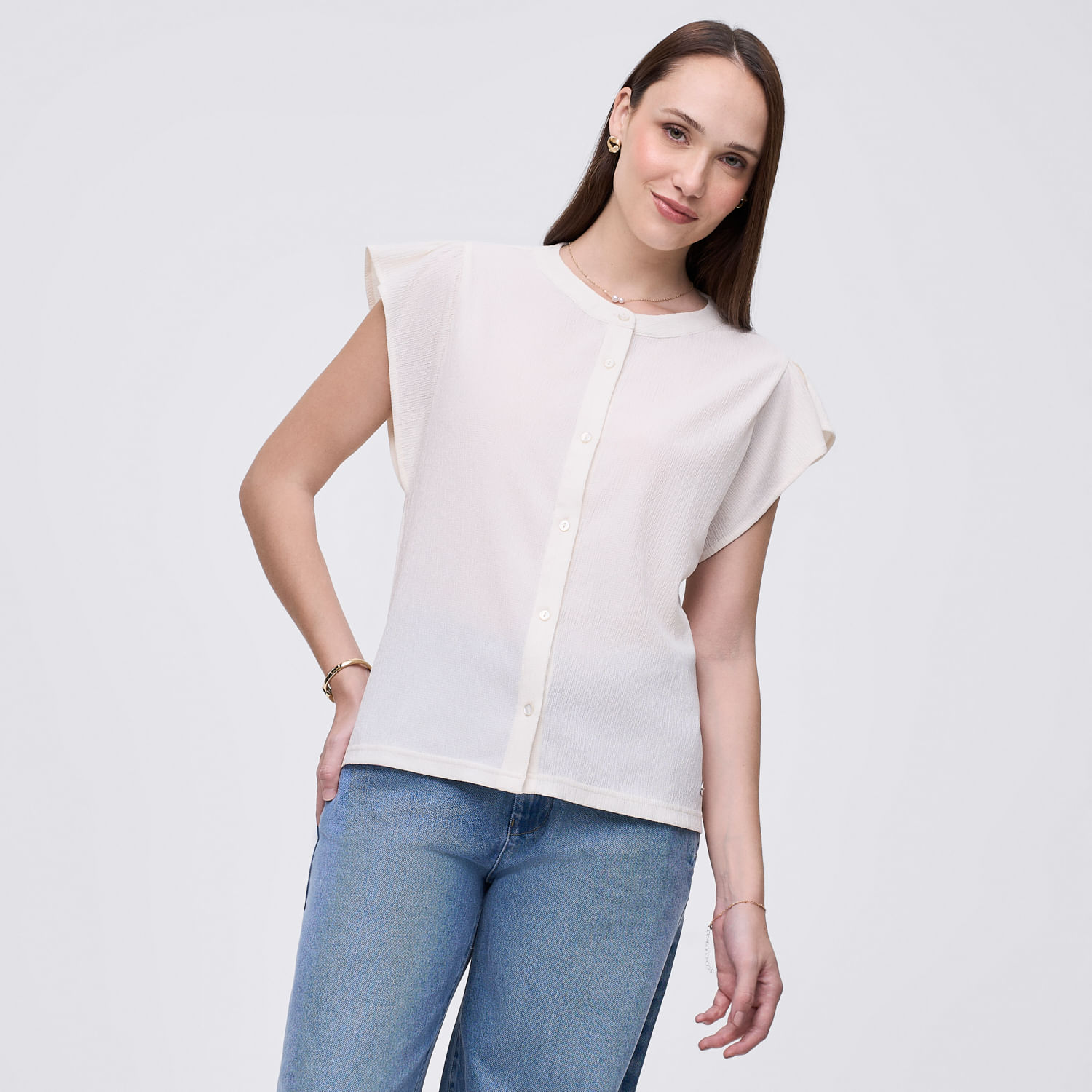 Polo Mujer Alita Madison Manga Corta Blanco Xl